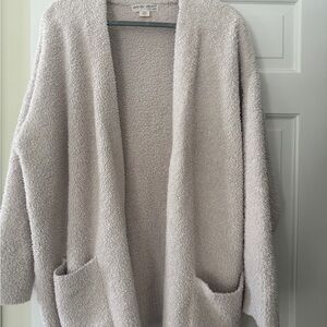 Barefoot Dreams Open-Front Sweater in Cream